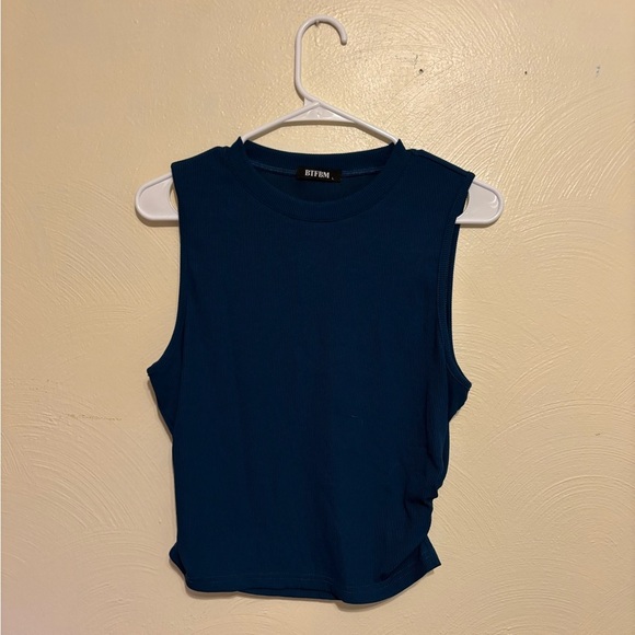 Bitten Women's Navy Sleeveless Muscle Tee - Picture 1 of 8